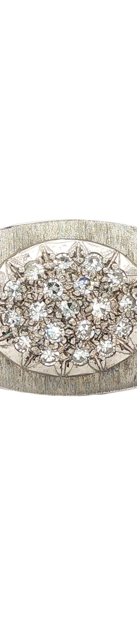 Vintage 18K White Gold Ring with Diamond